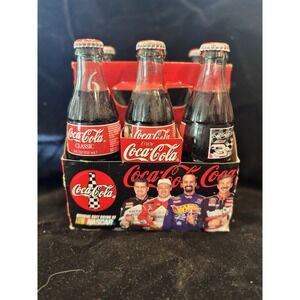 DALE EARNHARDT 1996 NASCAR COLLECTOR  8OZ COKE GLASS BOTTLES IN 6 PACK RARE